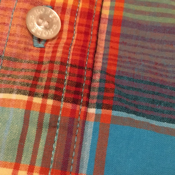 Roper Bright Plaid Country Western Button Up Shirt Long Sleeved Mens 2XL Resale - Picture 5 of 16